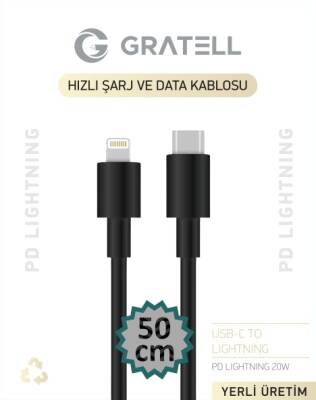 50 CM - USB-C To LIGHTNING PD 3.1 - 5 Gbps - SİYAH - 1