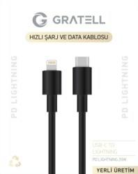 USB-C To Lightning PD 3.1 - SİYAH 1 METRE - 1