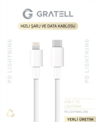 USB-C To Lightning PD 3.1 - BEYAZ 1 METRE - 1